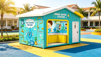 Alles-in-één waterstation voor kinderen – geprefabriceerde campusoplossing?